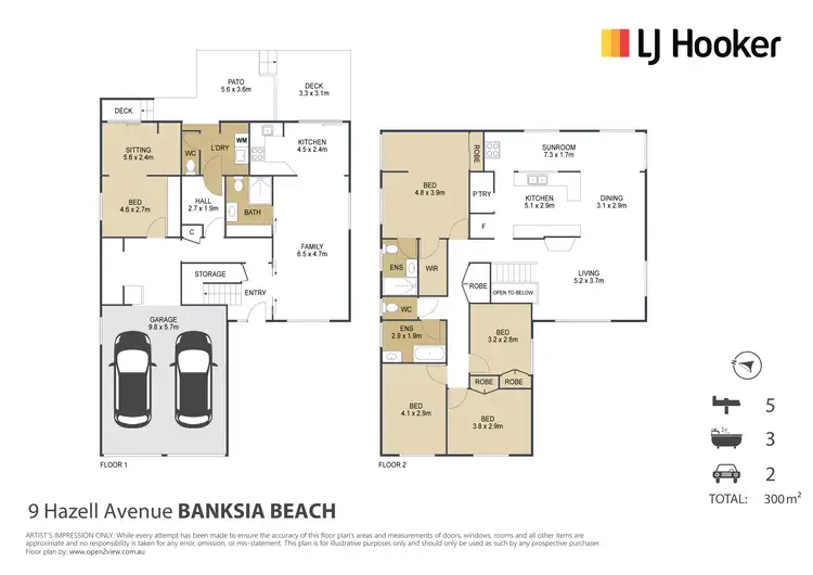 Floorplan of Homely house listing, 9 Hazell Avenue, Banksia Beach QLD 4507