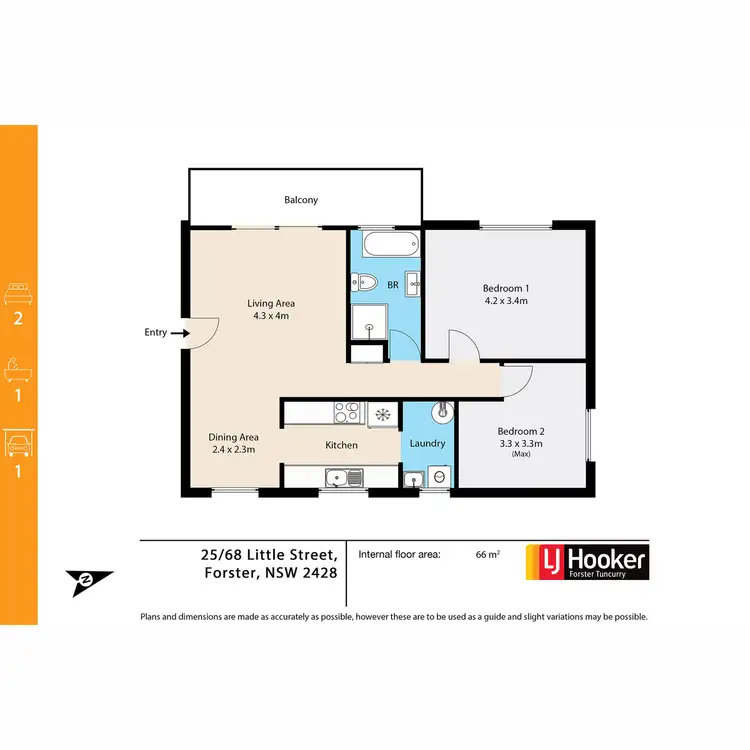 Floorplan of Homely unit listing, 25/68 Little Street, Forster NSW 2428