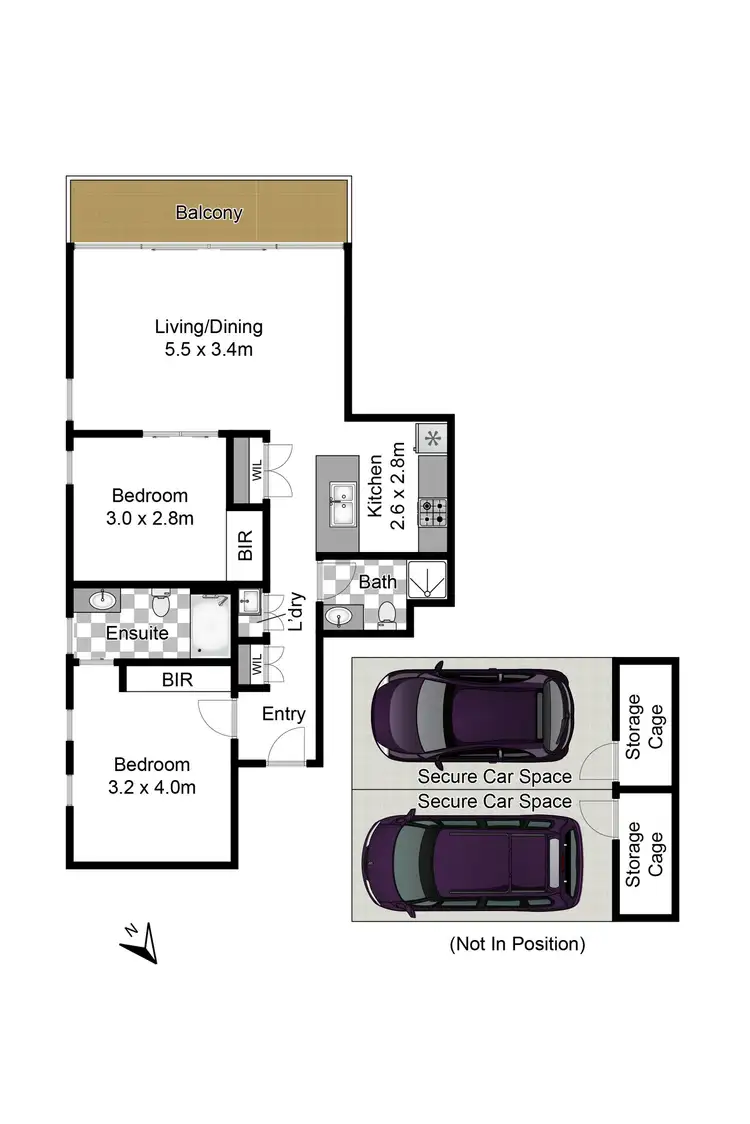 Floorplan of Homely unit listing, 301/15 Birdwood Avenue, Lane Cove NSW 2066
