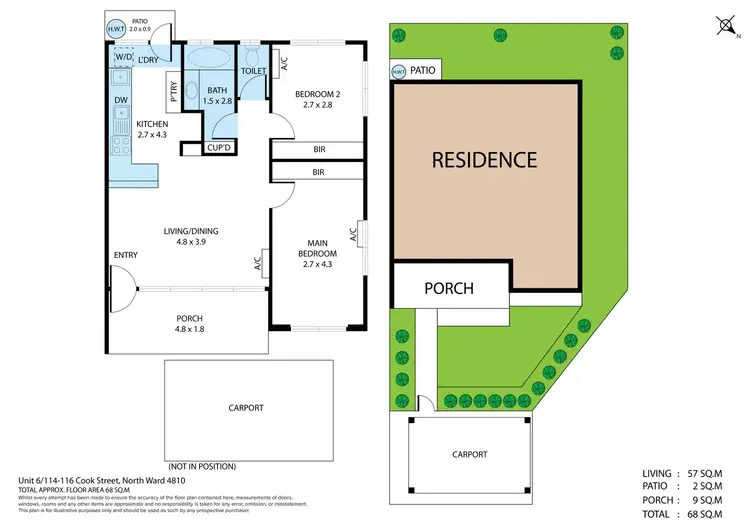 Floorplan of Homely unit listing, 6/114 Cook Street, North Ward QLD 4810