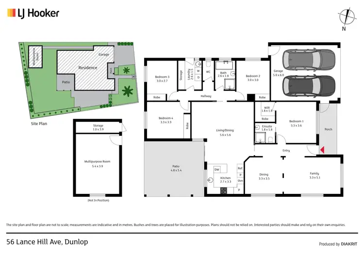 Floorplan of Homely house listing, 56 Lance Hill Avenue, Dunlop ACT 2615