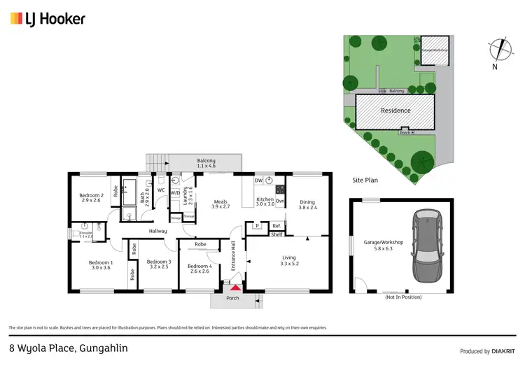 Floorplan of Homely house listing, 8 Wyola Place, Kaleen ACT 2617