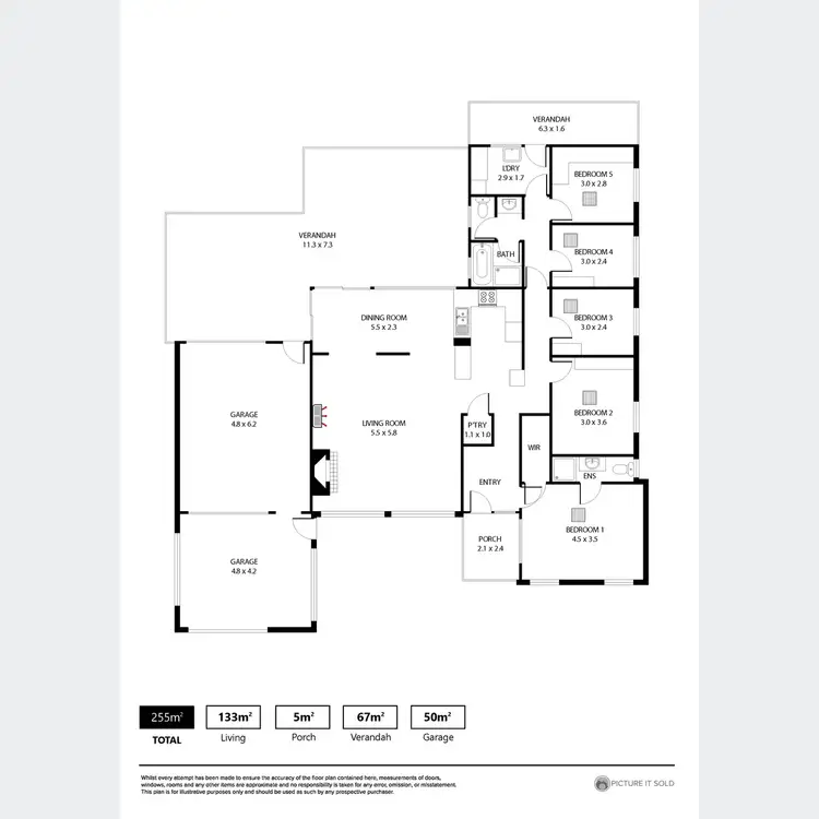 Floorplan of Homely house listing, 3 Read Court, North Haven SA 5018