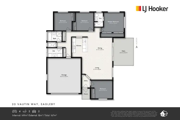 Floorplan of Homely house listing, 20 Vautin Way, Eagleby QLD 4207