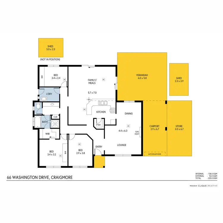 Floorplan of Homely house listing, 66 Washington Drive, Craigmore SA 5114