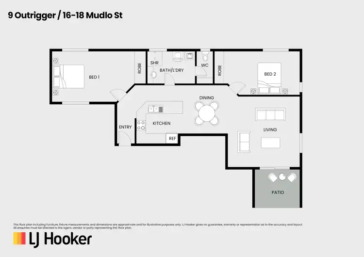 Floorplan of Homely apartment listing, 9 Outrigger/16-18 Mudlo Street, Port Douglas QLD 4877