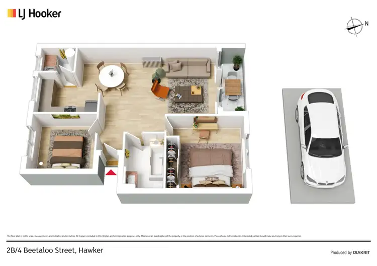 Floorplan of Homely apartment listing, 2B/4 Beetaloo Street, Hawker ACT 2614