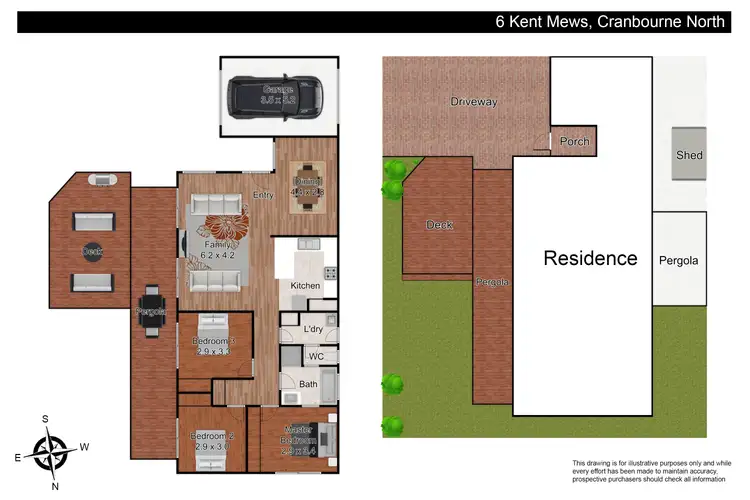 Floorplan of Homely house listing, 6 Kent Mews, Cranbourne North VIC 3977