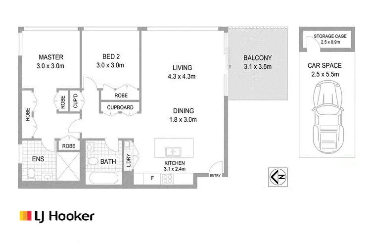 Floorplan of Homely apartment listing, 507/8 Waterview Drive, Lane Cove NSW 2066
