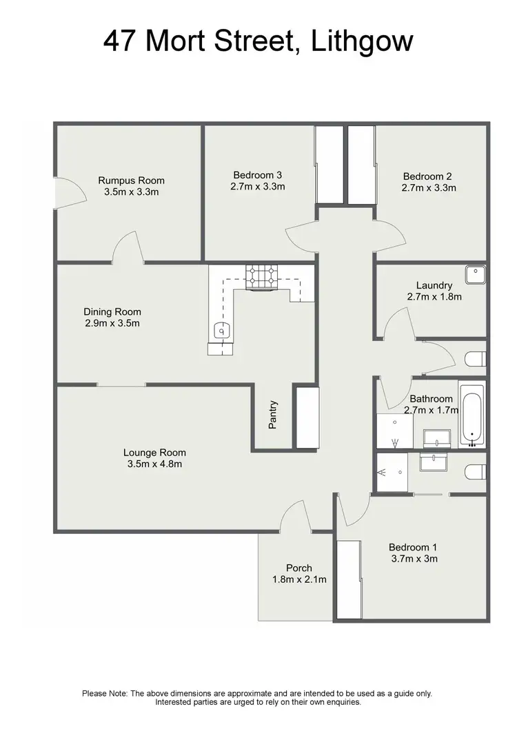 Floorplan of Homely house listing, 47 Mort Street, Lithgow NSW 2790