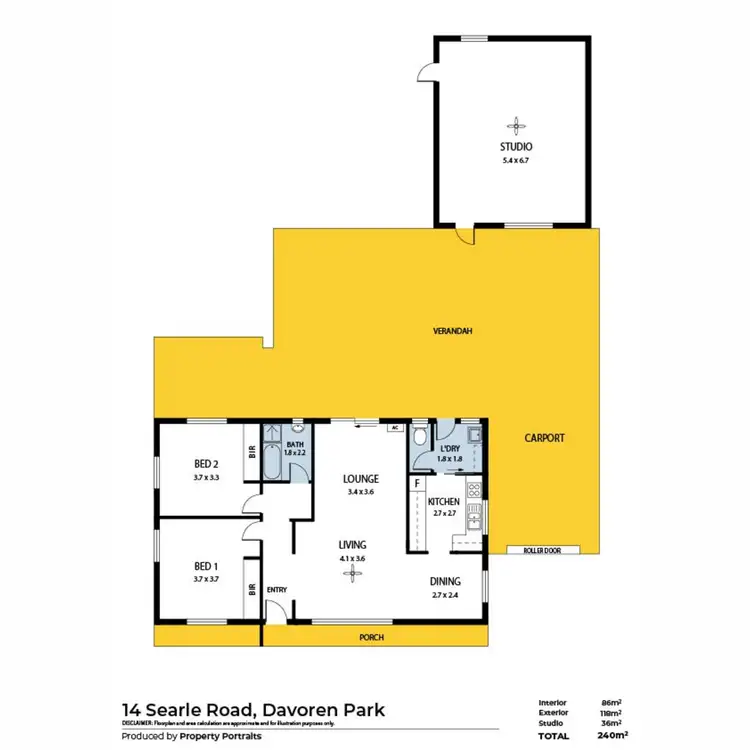 Floorplan of Homely house listing, 14 Searle Road, Davoren Park SA 5113