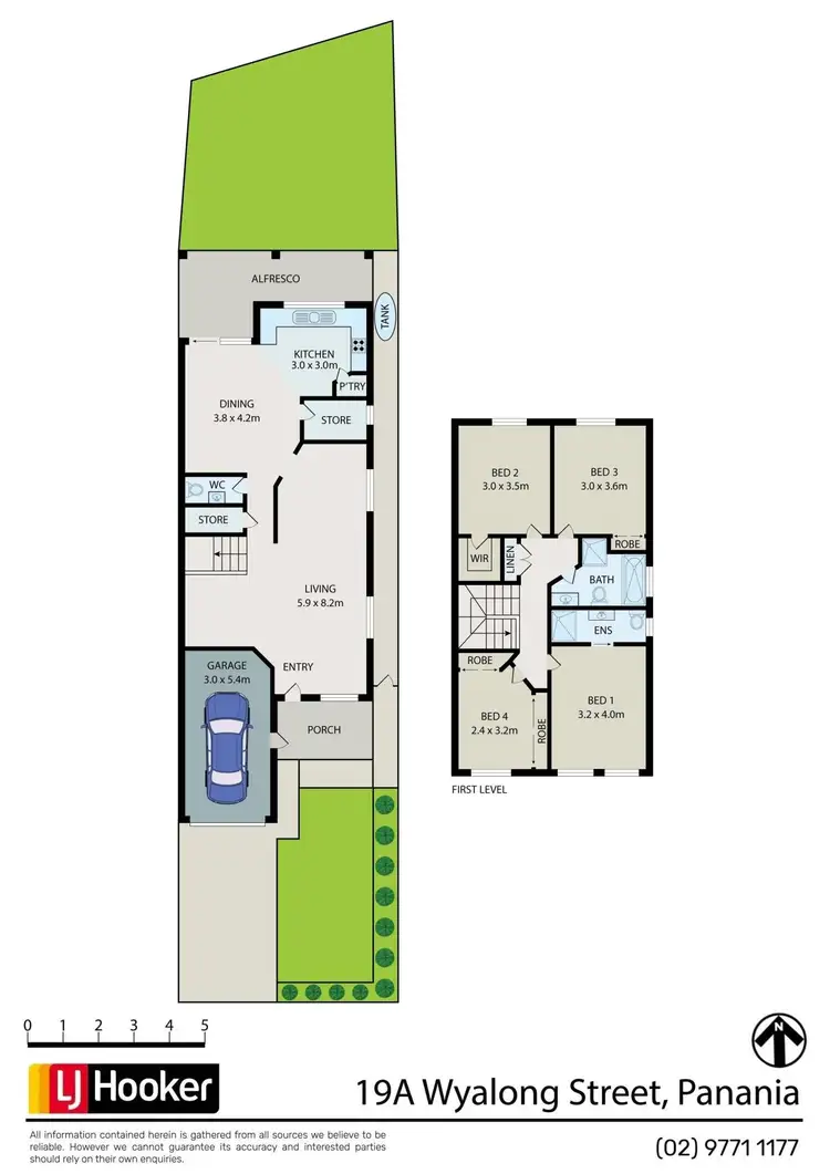 Floorplan of Homely semi-detached listing, 19A Wyalong Street, Panania NSW 2213