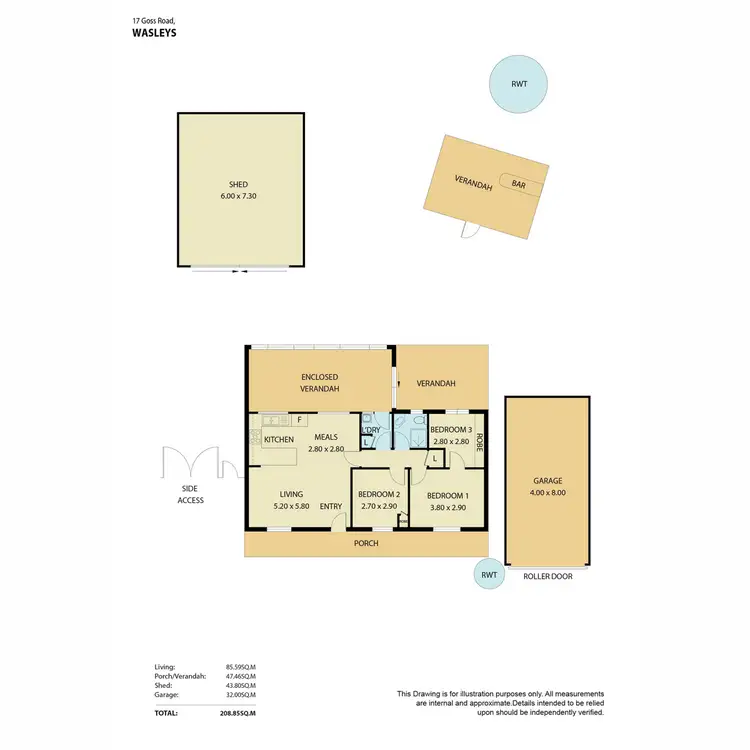 Floorplan of Homely house listing, 17 Goss Road, Wasleys SA 5400