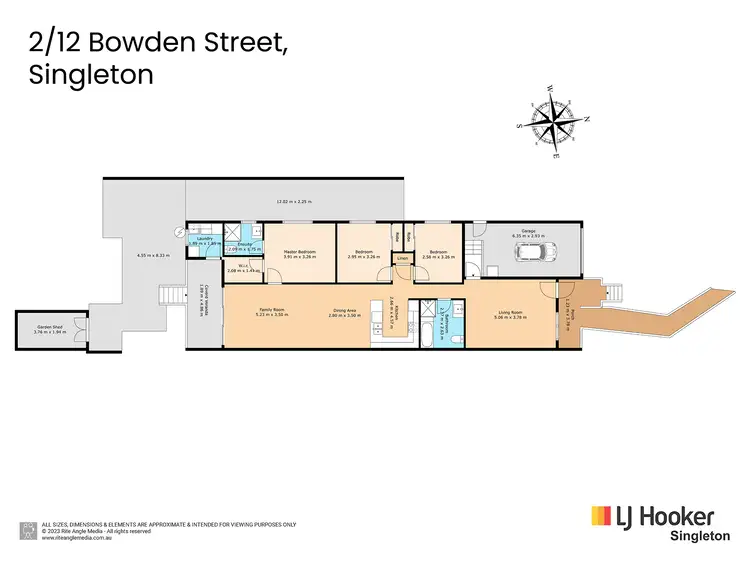Floorplan of Homely semi-detached listing, 2/12 Bowden Street, Singleton NSW 2330