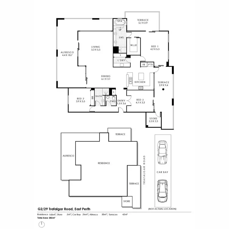 Floorplan of Homely apartment listing, G2/29 Trafalgar Road, East Perth WA 6004