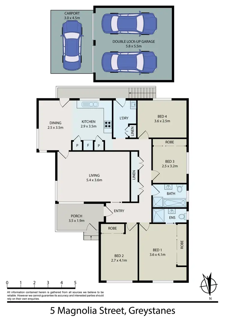 Floorplan of Homely house listing, 5 Magnolia Street, Greystanes NSW 2145