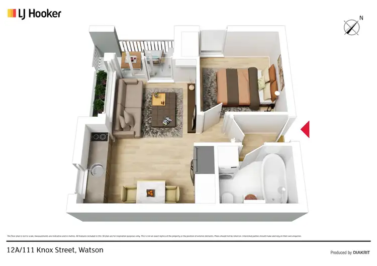 Floorplan of Homely unit listing, 12A/111 Knox Street, Watson ACT 2602