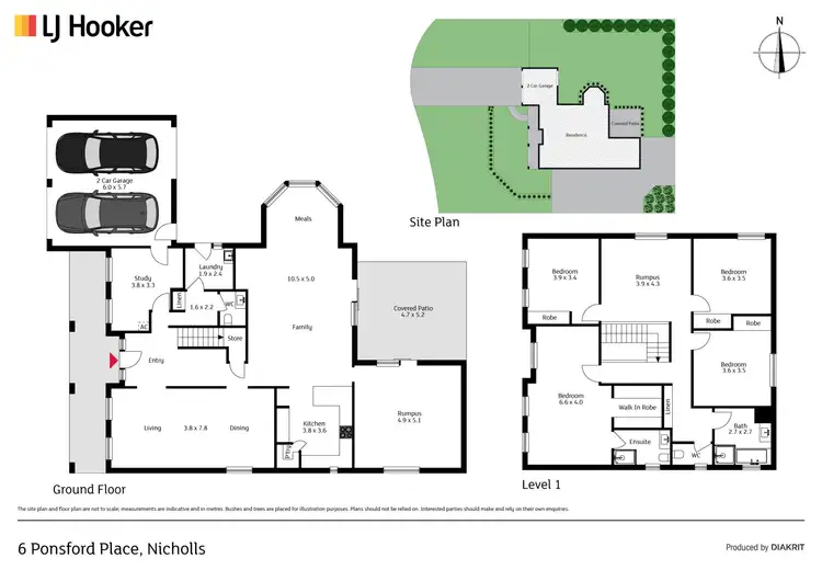 Floorplan of Homely house listing, 6 Ponsford Place, Nicholls ACT 2913