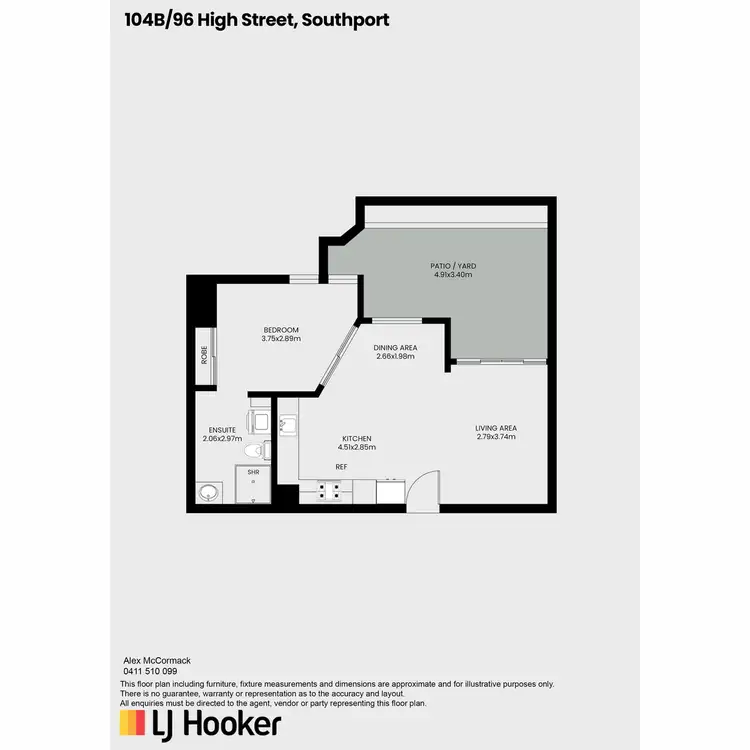 Floorplan of Homely apartment listing, 104B/96 High Street, Southport QLD 4215