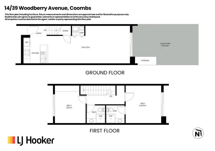 Floorplan of Homely townhouse listing, 14/39 Woodberry Avenue, Coombs ACT 2611