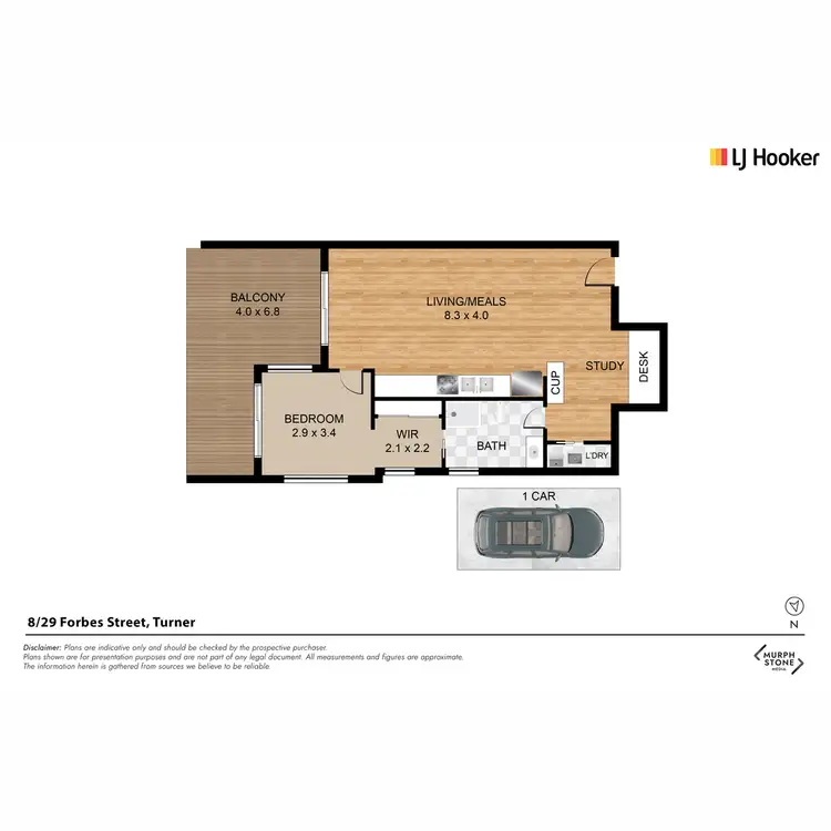 Floorplan of Homely apartment listing, 8/29 Forbes Street, Turner ACT 2612