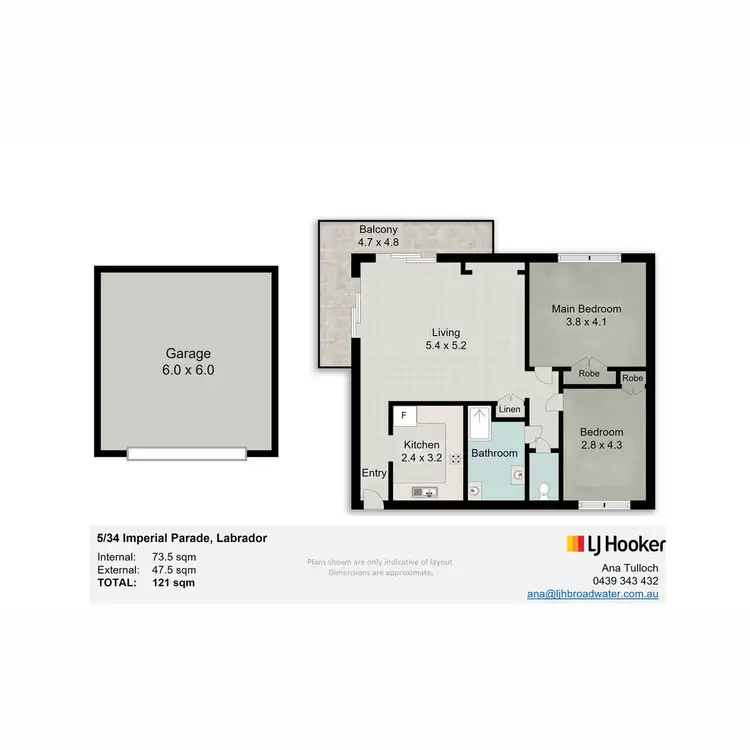 Floorplan of Homely unit listing, 5/34 Imperial Parade, Labrador QLD 4215