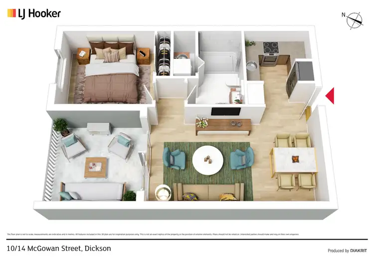Floorplan of Homely apartment listing, 10/14 McGowan Street, Dickson ACT 2602