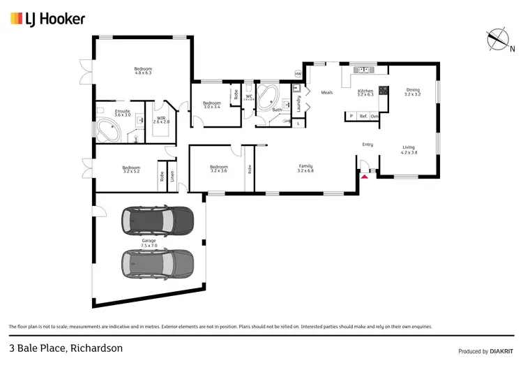 Floorplan of Homely house listing, 3 Bale Place, Richardson ACT 2905