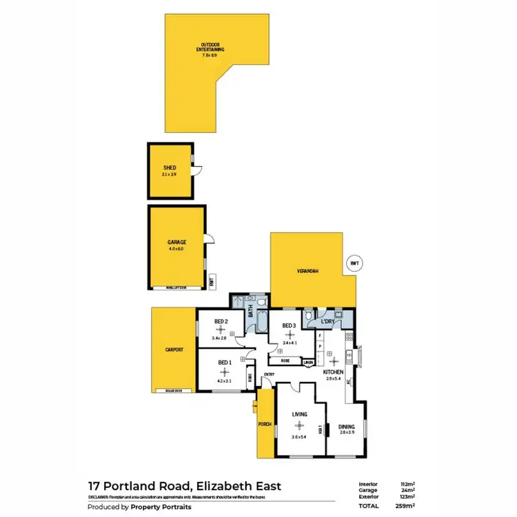 Floorplan of Homely house listing, 17 Portland Road, Elizabeth East SA 5112