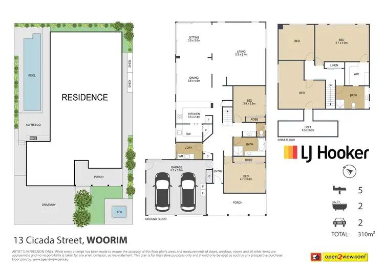 Floorplan of Homely house listing, 13 Cicada Street, Woorim QLD 4507