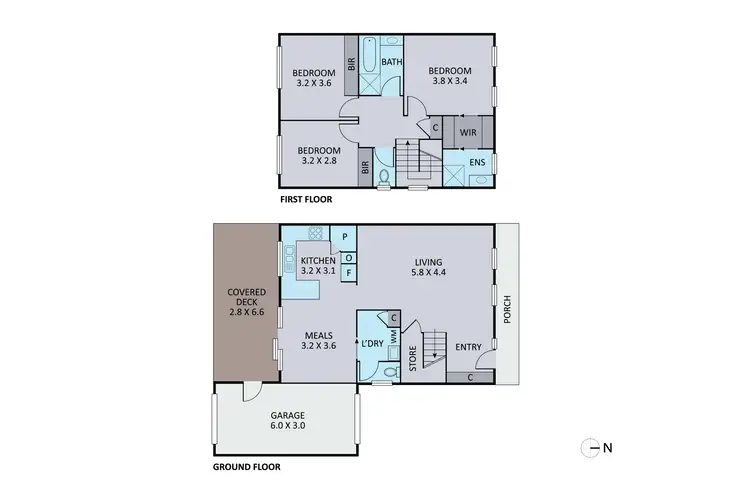 Floorplan of Homely townhouse listing, 2/1-3 Shannon Avenue, Ferntree Gully VIC 3156