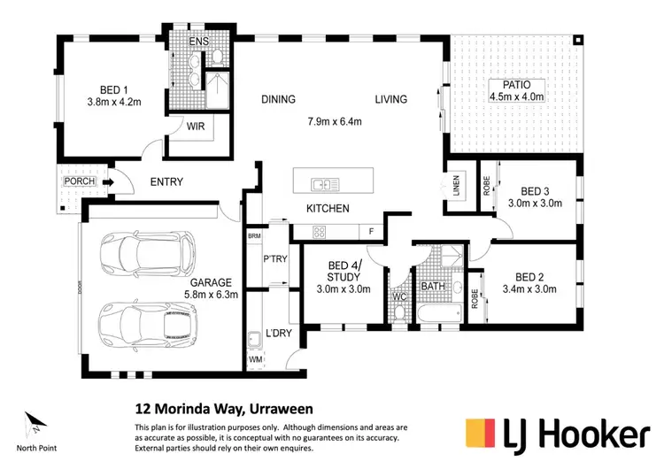 Floorplan of Homely house listing, 12 Morinda Way, Urraween QLD 4655