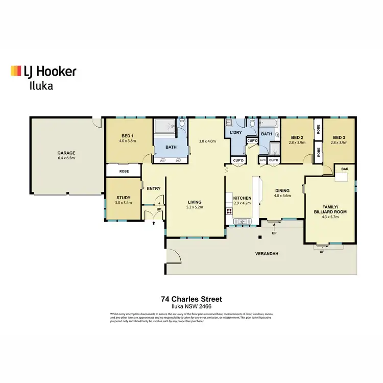 Floorplan of Homely house listing, 74 Charles Street, Iluka NSW 2466