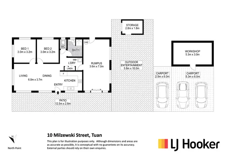 Floorplan of Homely house listing, 10 Milzewski Street, Tuan QLD 4650