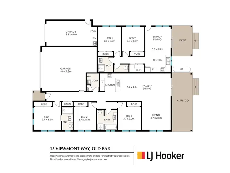 Floorplan of Homely semi-detached listing, 15 & 15A Viewmont Way, Old Bar NSW 2430