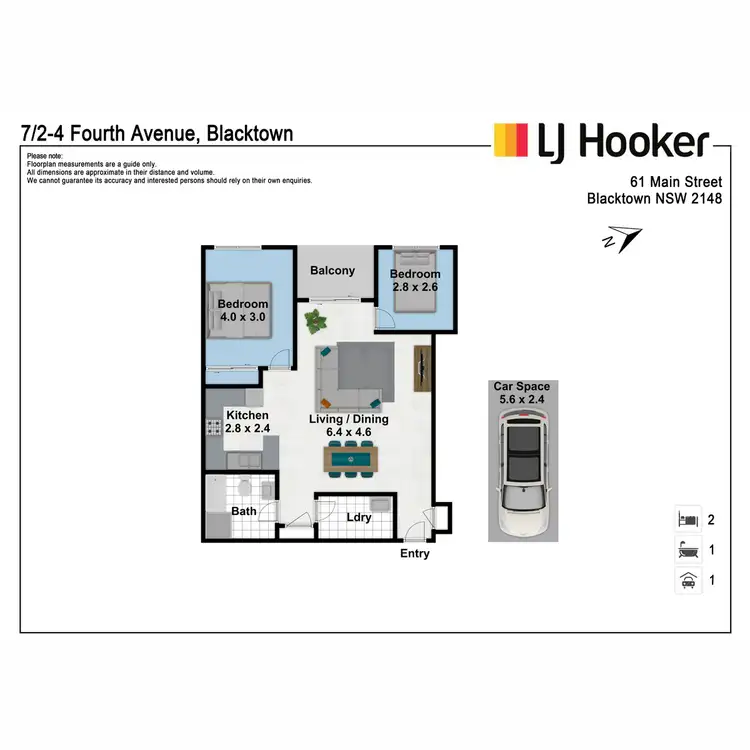 Floorplan of Homely unit listing, 7/2-4 Fourth Avenue, Blacktown NSW 2148