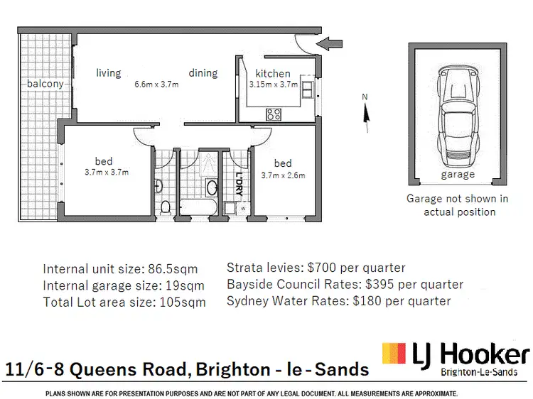 Floorplan of Homely unit listing, 11/6-8 Queens Road, Brighton-Le-Sands NSW 2216