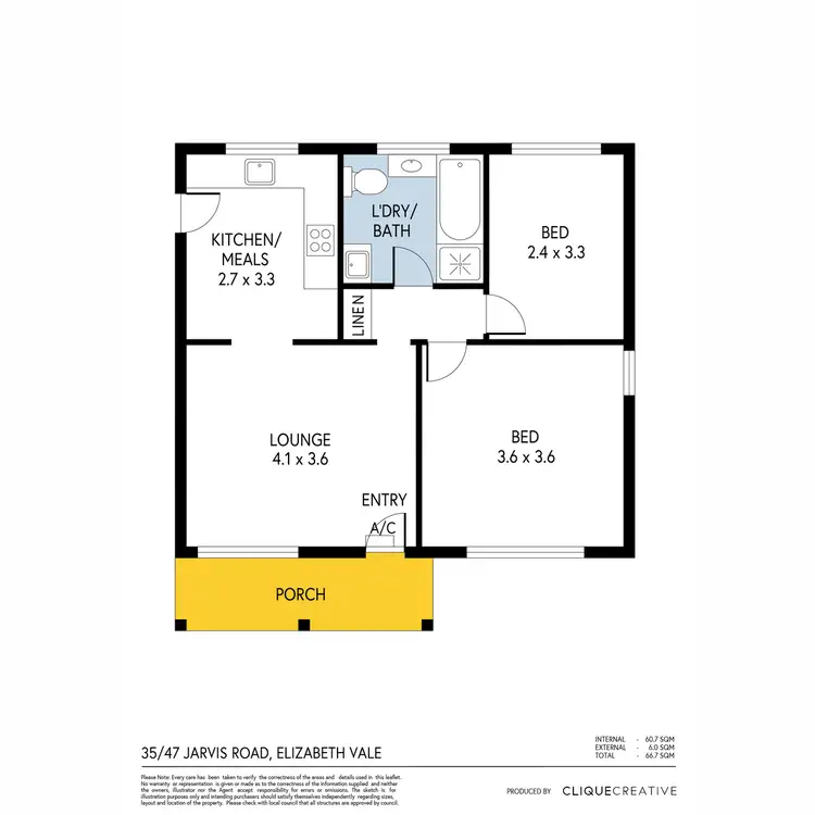 Floorplan of Homely house listing, 35/47 Jarvis Road, Elizabeth Vale SA 5112
