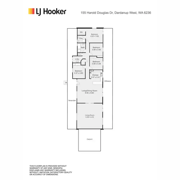 Floorplan of Homely house listing, 155 Harold Douglas Drive, Dardanup West WA 6236