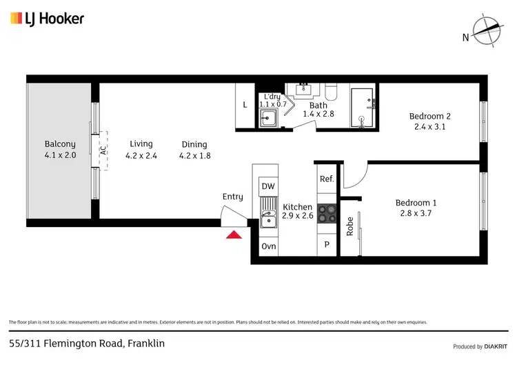 Floorplan of Homely apartment listing, 55/311 Flemington Road, Franklin ACT 2913
