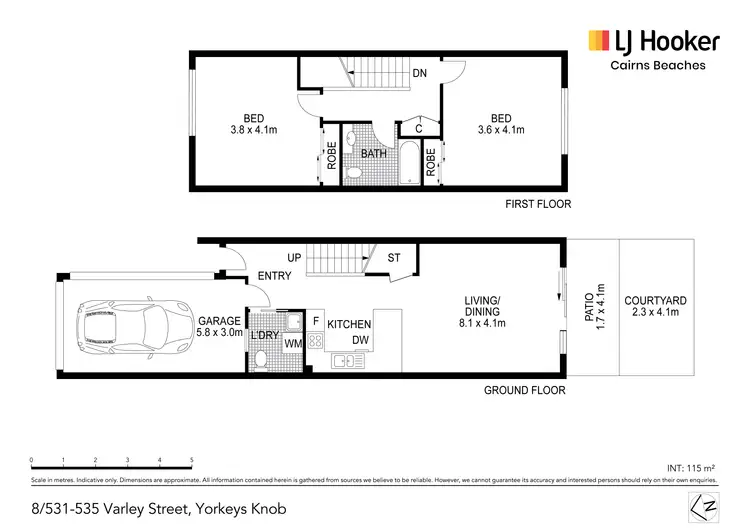 Floorplan of Homely townhouse listing, 8/531-535 Varley Street, Yorkeys Knob QLD 4878