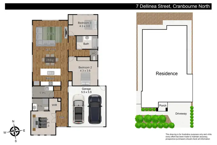 Floorplan of Homely house listing, 7 Dellinea Street, Cranbourne North VIC 3977