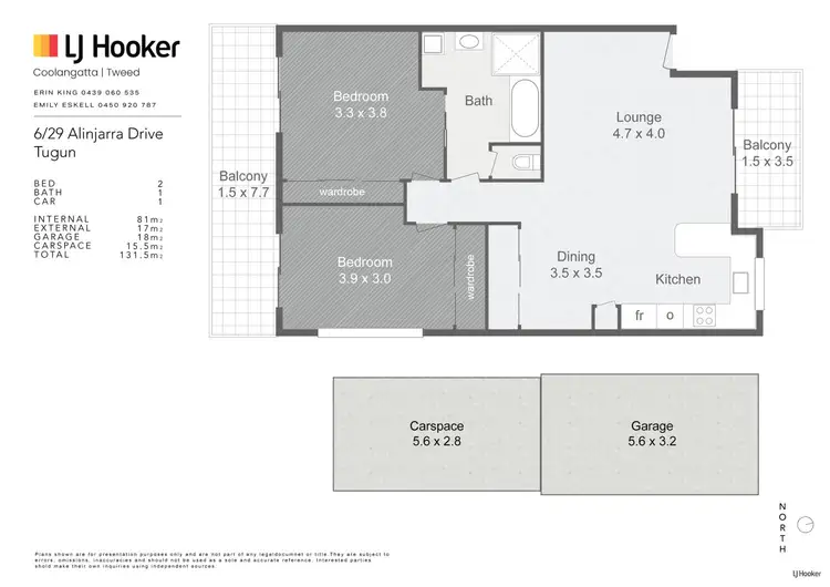 Floorplan of Homely unit listing, 6/29 Alinjarra Drive, Tugun QLD 4224