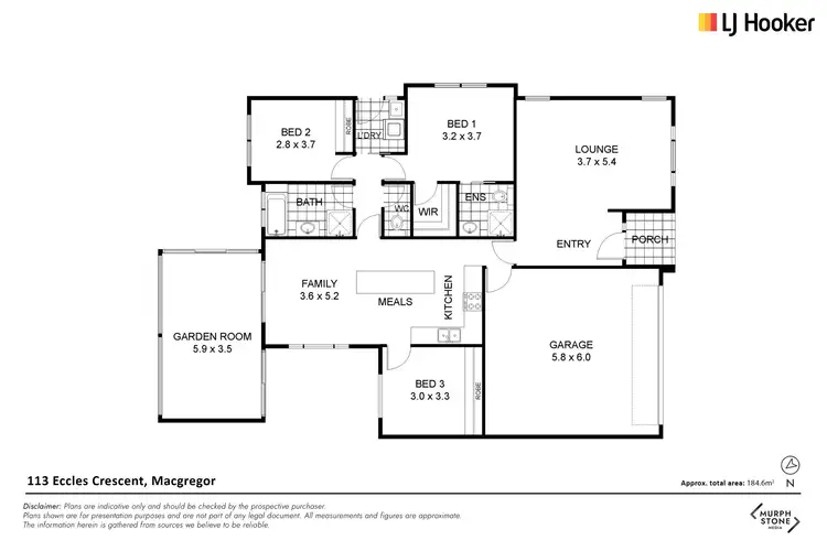 Floorplan of Homely house listing, 113 Eccles Circuit, Macgregor ACT 2615
