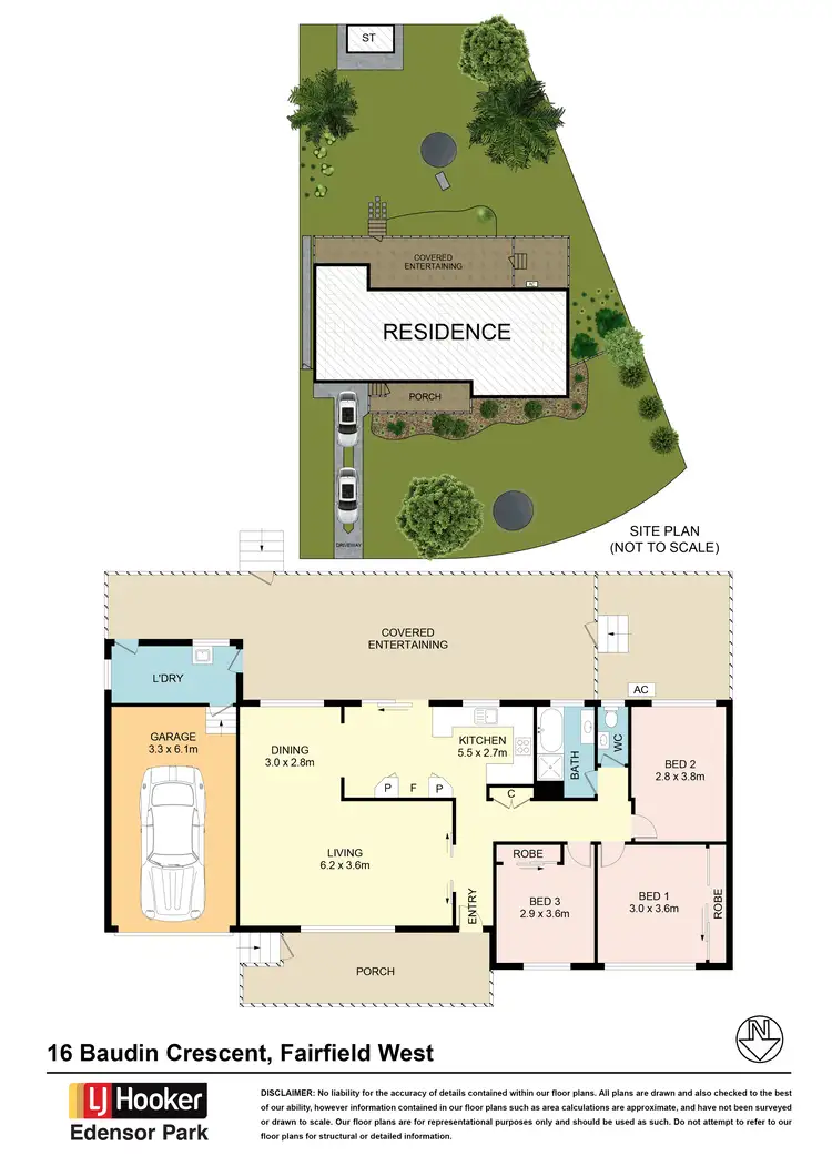 Floorplan of Homely house listing, 16 Baudin Crescent, Fairfield West NSW 2165