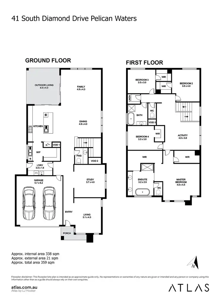 Floorplan of Homely house listing, 41 South Diamond Drive, Pelican Waters QLD 4551
