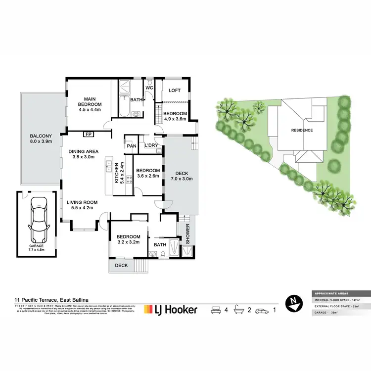 Floorplan of Homely house listing, 11 Pacific Terrace, East Ballina NSW 2478