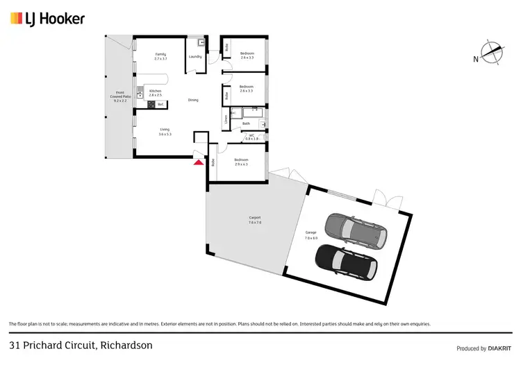 Floorplan of Homely house listing, 31 Prichard Circuit, Richardson ACT 2905