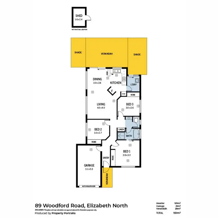 Floorplan of Homely house listing, 89 Woodford Road, Elizabeth North SA 5113