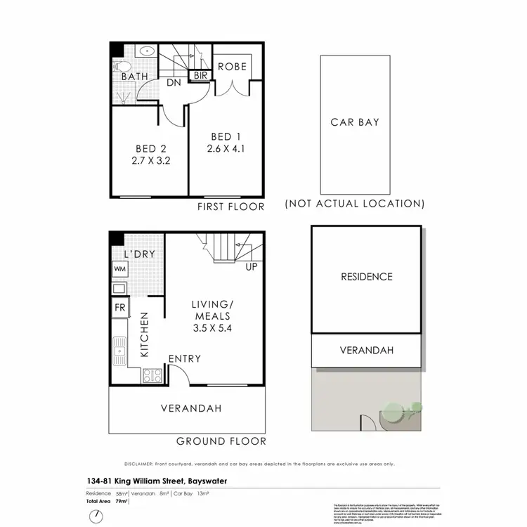 Floorplan of Homely unit listing, 134/81 King William Street, Bayswater WA 6053